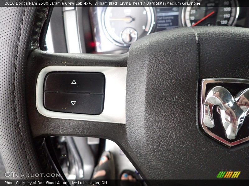 Brilliant Black Crystal Pearl / Dark Slate/Medium Graystone 2010 Dodge Ram 3500 Laramie Crew Cab 4x4