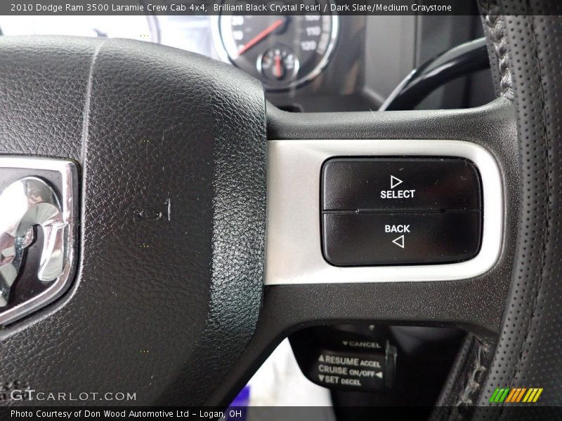 Brilliant Black Crystal Pearl / Dark Slate/Medium Graystone 2010 Dodge Ram 3500 Laramie Crew Cab 4x4