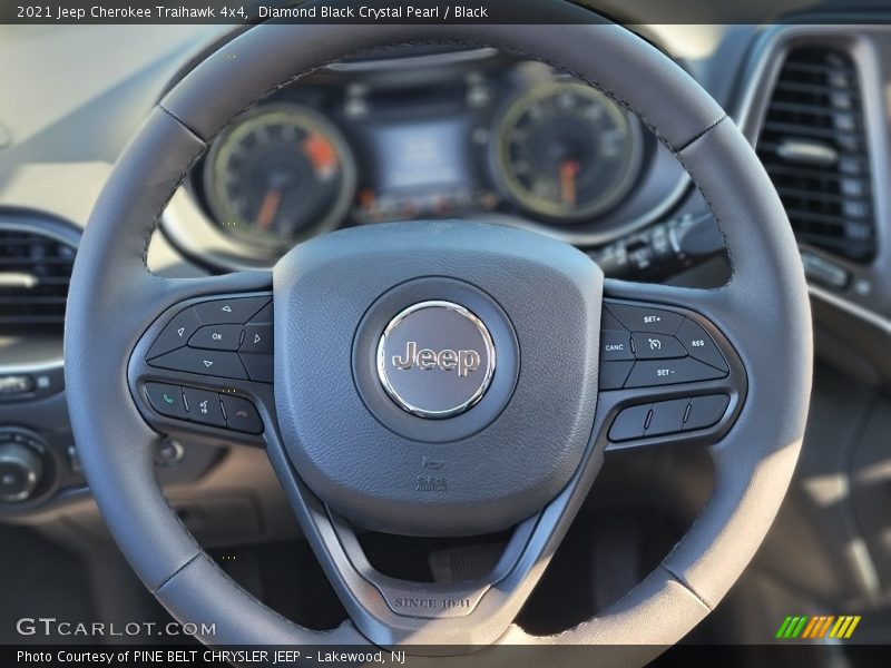 Diamond Black Crystal Pearl / Black 2021 Jeep Cherokee Traihawk 4x4