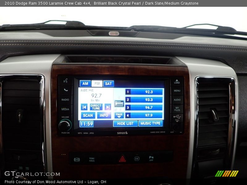 Brilliant Black Crystal Pearl / Dark Slate/Medium Graystone 2010 Dodge Ram 3500 Laramie Crew Cab 4x4