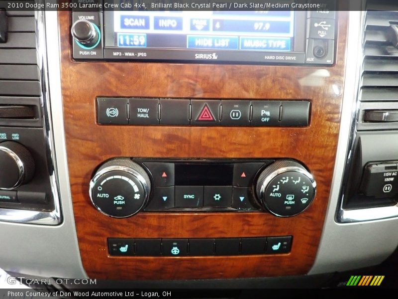 Brilliant Black Crystal Pearl / Dark Slate/Medium Graystone 2010 Dodge Ram 3500 Laramie Crew Cab 4x4