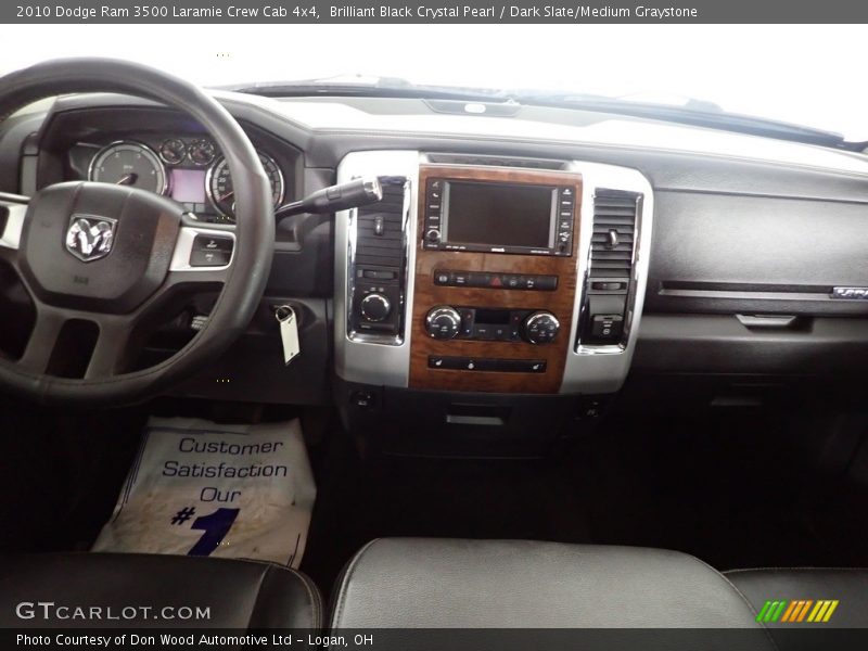 Brilliant Black Crystal Pearl / Dark Slate/Medium Graystone 2010 Dodge Ram 3500 Laramie Crew Cab 4x4