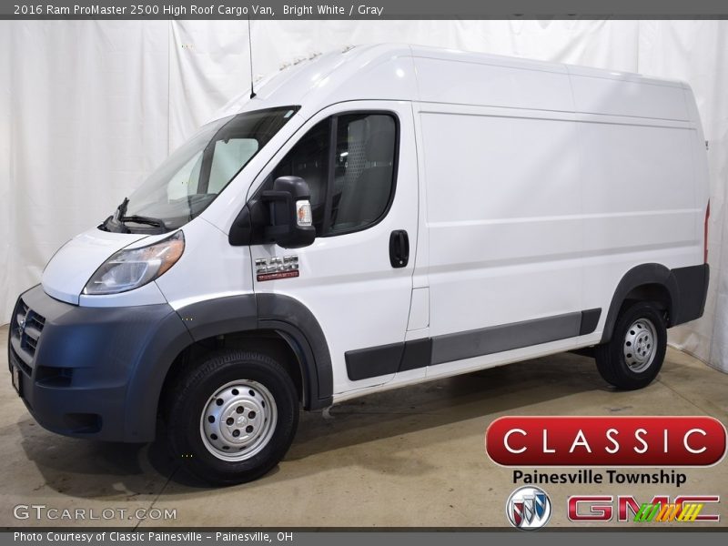 Bright White / Gray 2016 Ram ProMaster 2500 High Roof Cargo Van
