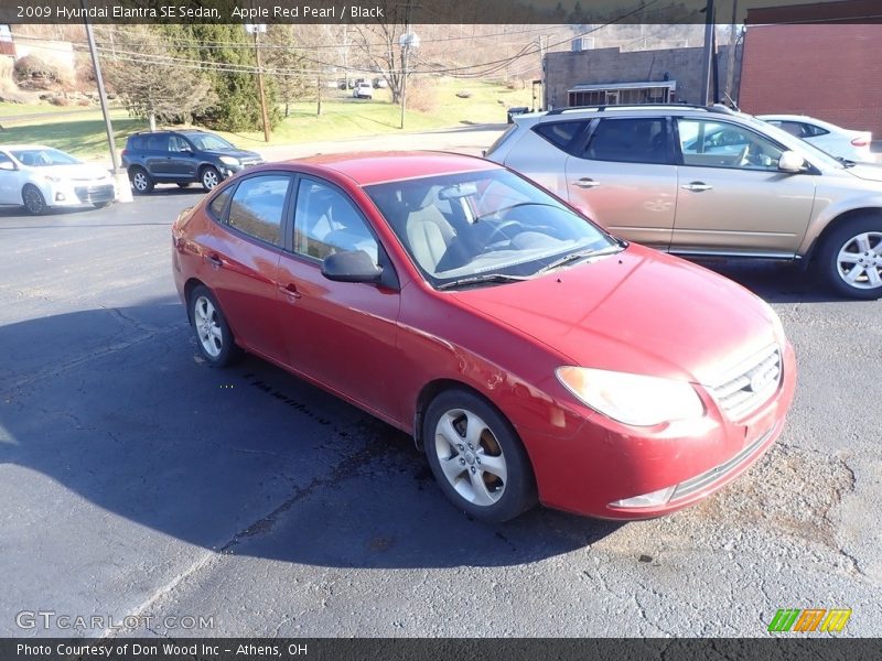 Apple Red Pearl / Black 2009 Hyundai Elantra SE Sedan