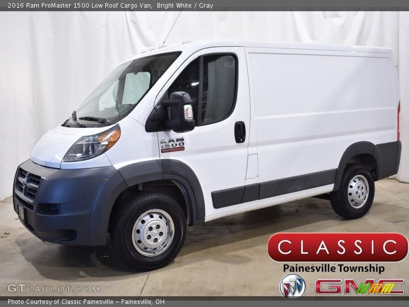 Bright White / Gray 2016 Ram ProMaster 1500 Low Roof Cargo Van