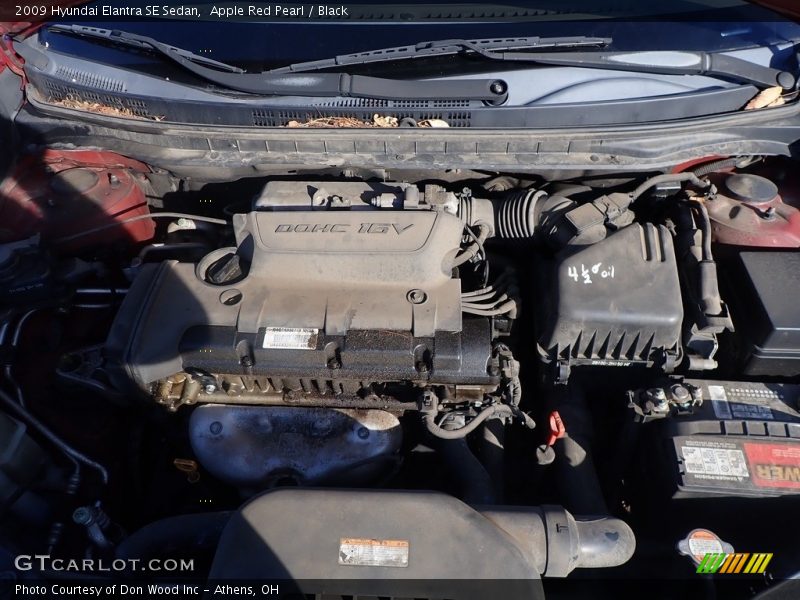 Apple Red Pearl / Black 2009 Hyundai Elantra SE Sedan