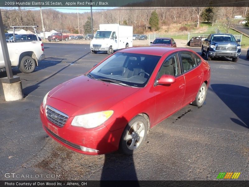 Apple Red Pearl / Black 2009 Hyundai Elantra SE Sedan