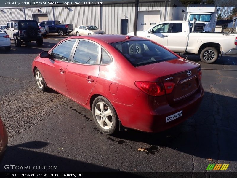 Apple Red Pearl / Black 2009 Hyundai Elantra SE Sedan