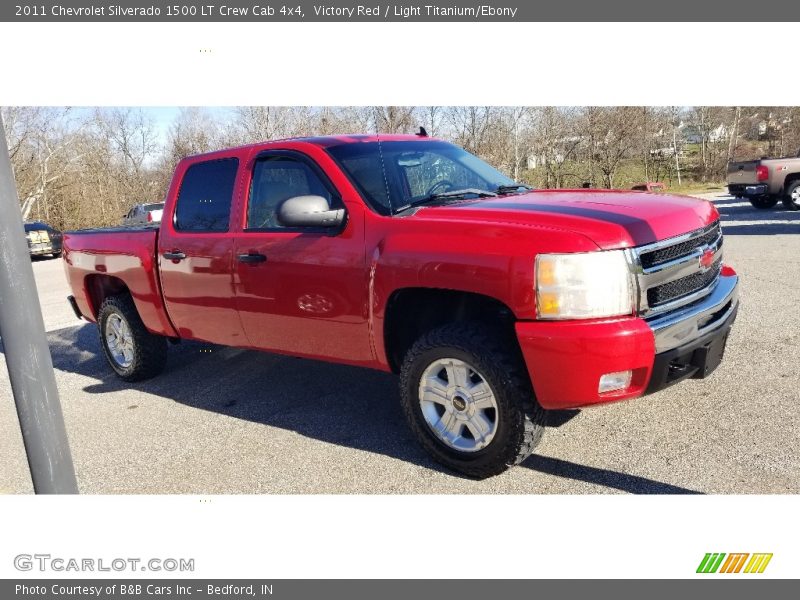 Victory Red / Light Titanium/Ebony 2011 Chevrolet Silverado 1500 LT Crew Cab 4x4