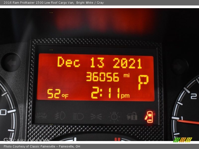Bright White / Gray 2016 Ram ProMaster 1500 Low Roof Cargo Van