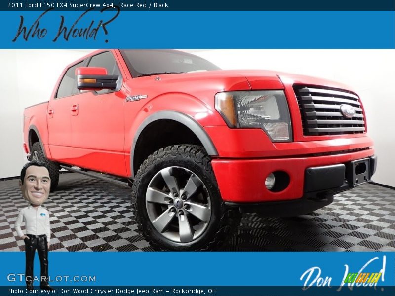 Race Red / Black 2011 Ford F150 FX4 SuperCrew 4x4