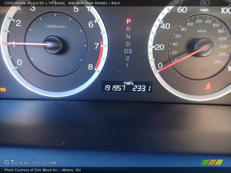Alabaster Silver Metallic / Black 2009 Honda Accord EX-L V6 Sedan
