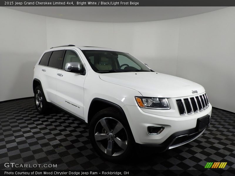 Bright White / Black/Light Frost Beige 2015 Jeep Grand Cherokee Limited 4x4
