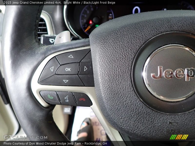 Bright White / Black/Light Frost Beige 2015 Jeep Grand Cherokee Limited 4x4