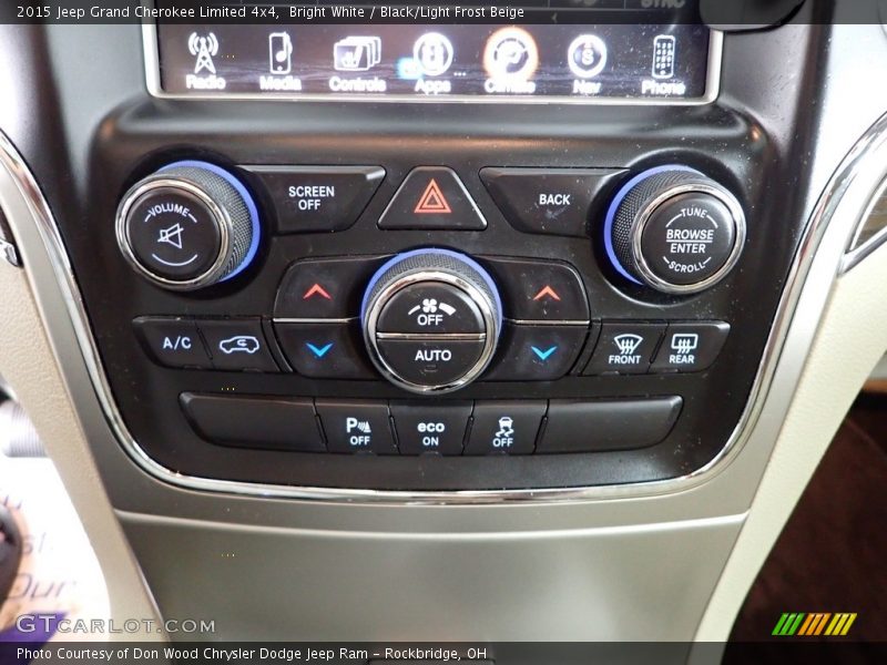 Bright White / Black/Light Frost Beige 2015 Jeep Grand Cherokee Limited 4x4