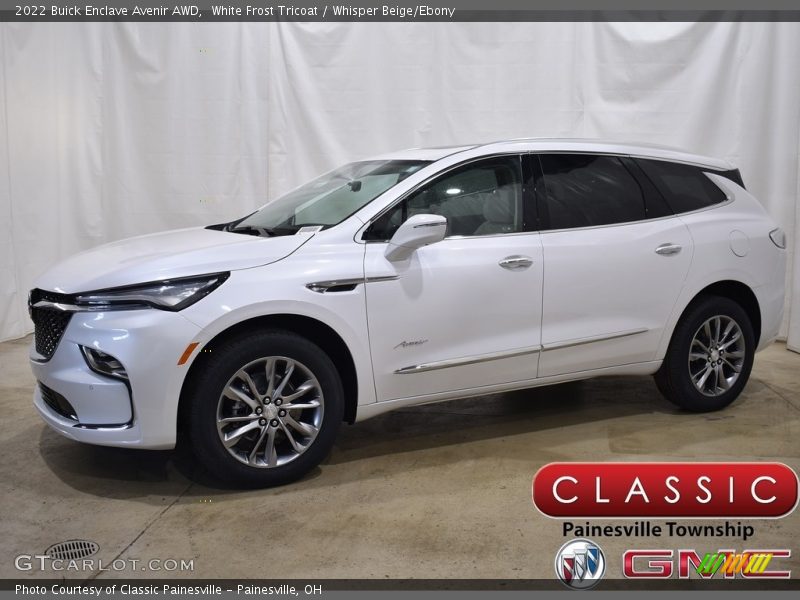 White Frost Tricoat / Whisper Beige/Ebony 2022 Buick Enclave Avenir AWD