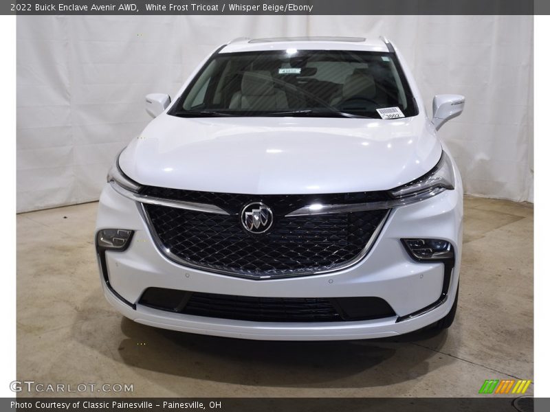 White Frost Tricoat / Whisper Beige/Ebony 2022 Buick Enclave Avenir AWD