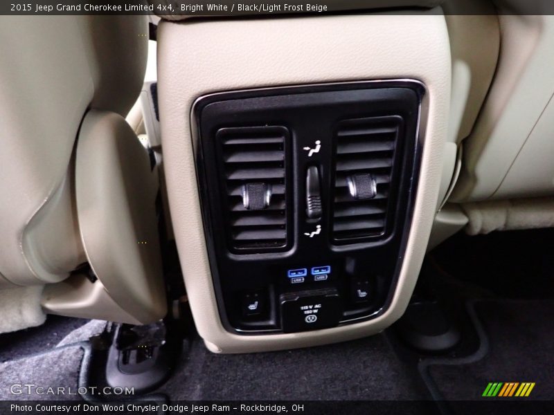 Bright White / Black/Light Frost Beige 2015 Jeep Grand Cherokee Limited 4x4