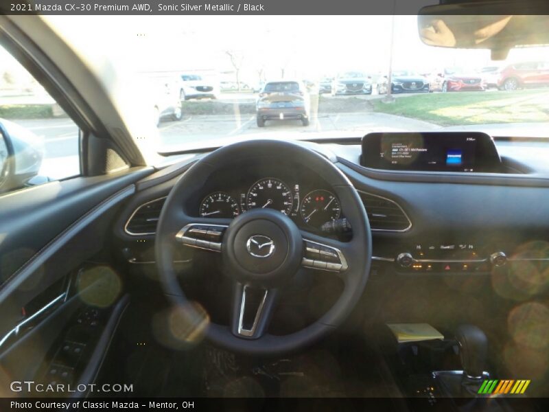 Sonic Silver Metallic / Black 2021 Mazda CX-30 Premium AWD