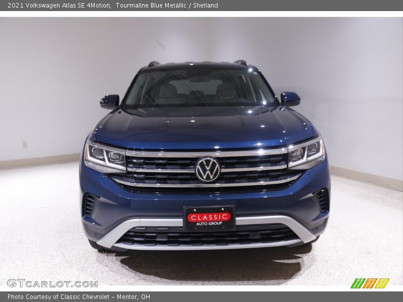Tourmaline Blue Metallic / Shetland 2021 Volkswagen Atlas SE 4Motion