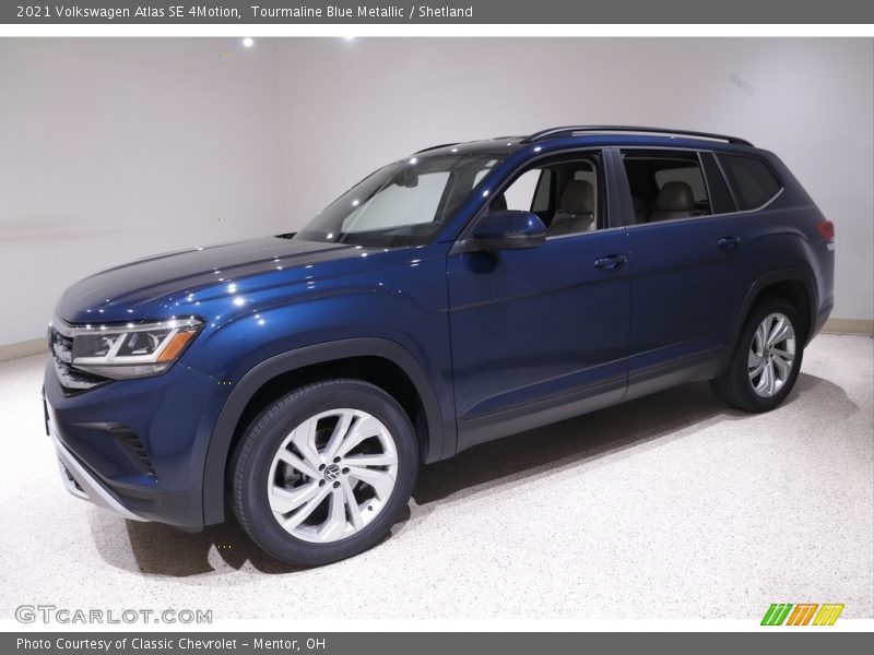 Tourmaline Blue Metallic / Shetland 2021 Volkswagen Atlas SE 4Motion