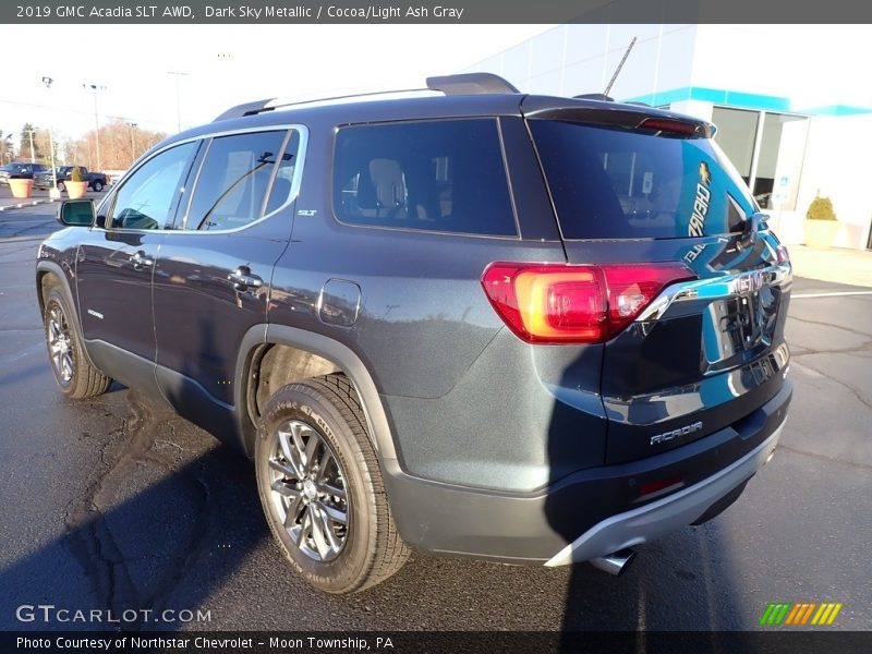 Dark Sky Metallic / Cocoa/Light Ash Gray 2019 GMC Acadia SLT AWD