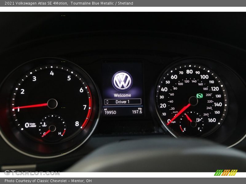 Tourmaline Blue Metallic / Shetland 2021 Volkswagen Atlas SE 4Motion