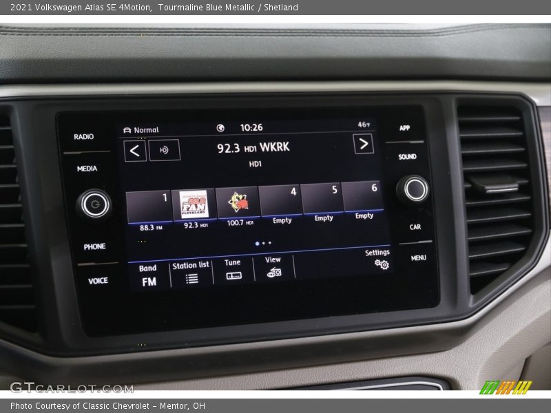 Tourmaline Blue Metallic / Shetland 2021 Volkswagen Atlas SE 4Motion