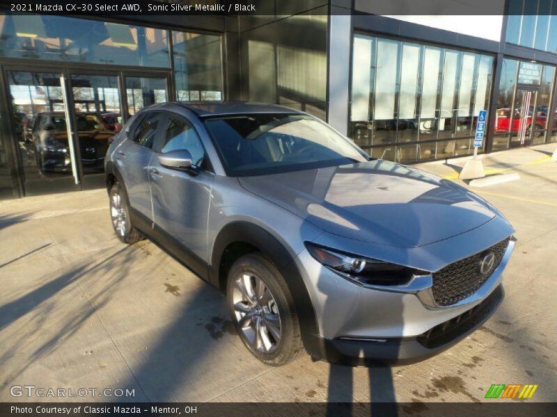 Sonic Silver Metallic / Black 2021 Mazda CX-30 Select AWD