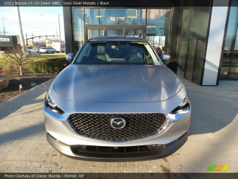 Sonic Silver Metallic / Black 2021 Mazda CX-30 Select AWD