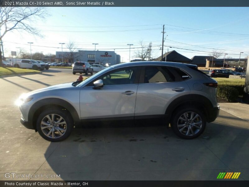 Sonic Silver Metallic / Black 2021 Mazda CX-30 Select AWD