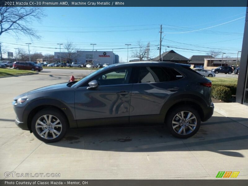 Machine Gray Metallic / White 2021 Mazda CX-30 Premium AWD