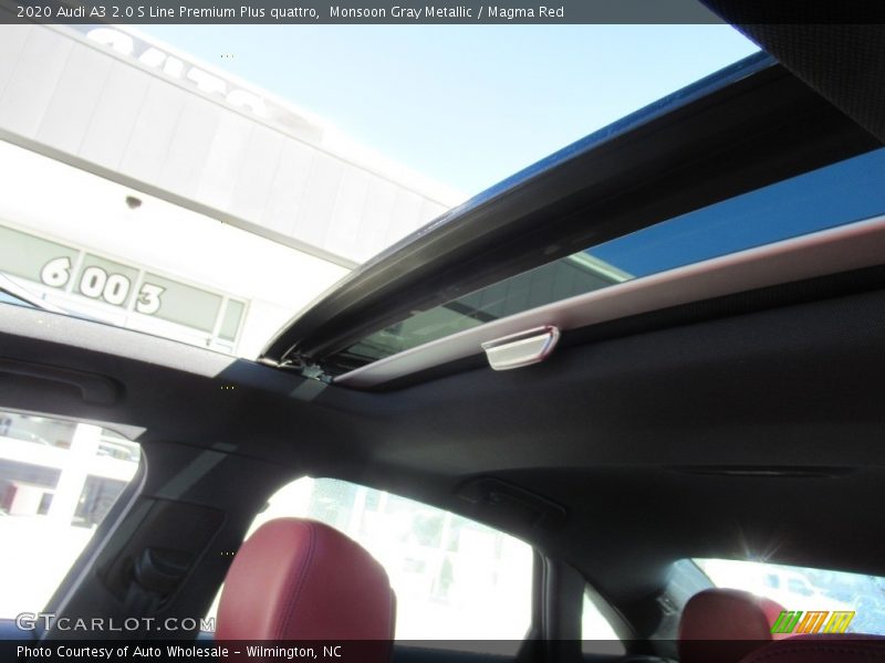 Monsoon Gray Metallic / Magma Red 2020 Audi A3 2.0 S Line Premium Plus quattro