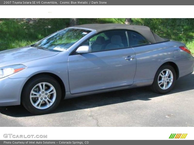 Cosmic Blue Metallic / Dark Stone 2007 Toyota Solara SE V6 Convertible