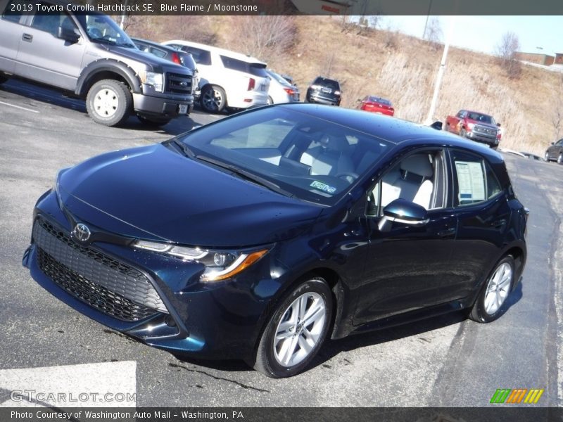 Blue Flame / Moonstone 2019 Toyota Corolla Hatchback SE