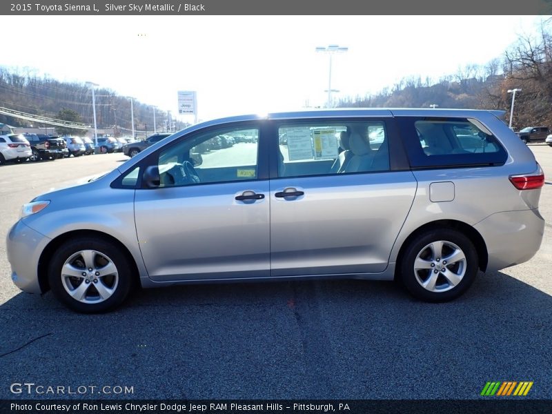 Silver Sky Metallic / Black 2015 Toyota Sienna L