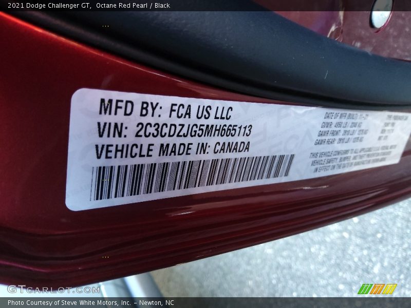 Octane Red Pearl / Black 2021 Dodge Challenger GT