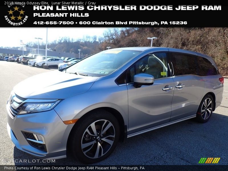 Lunar Silver Metallic / Gray 2018 Honda Odyssey Elite