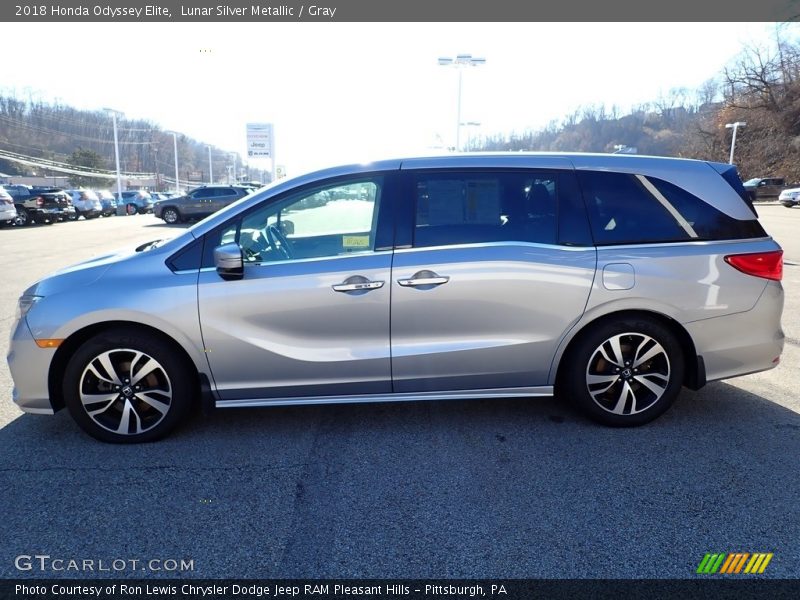 Lunar Silver Metallic / Gray 2018 Honda Odyssey Elite