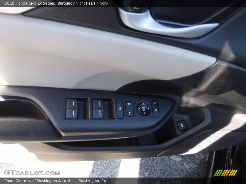 Burgundy Night Pearl / Ivory 2018 Honda Civic LX Sedan