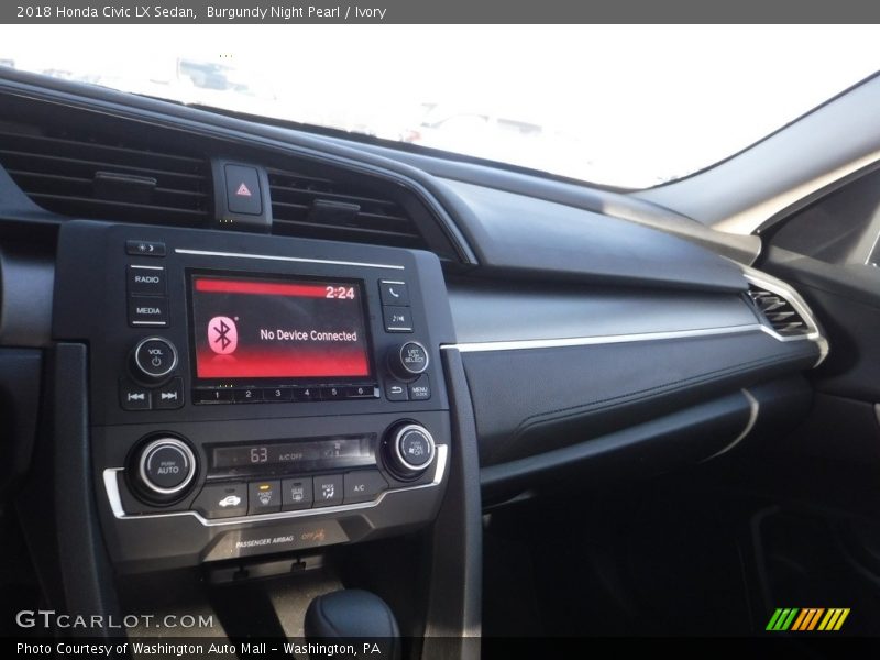 Burgundy Night Pearl / Ivory 2018 Honda Civic LX Sedan