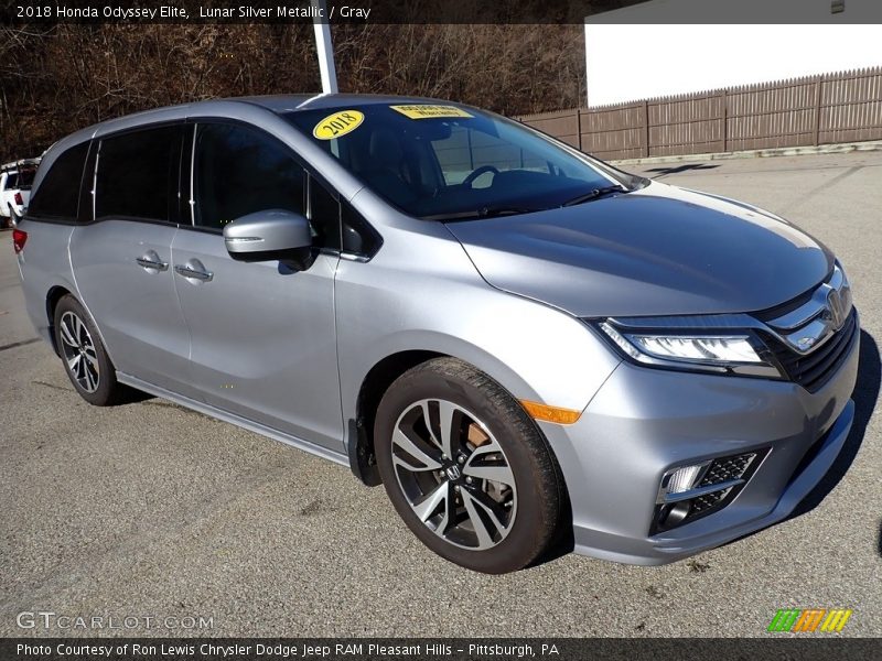 Lunar Silver Metallic / Gray 2018 Honda Odyssey Elite