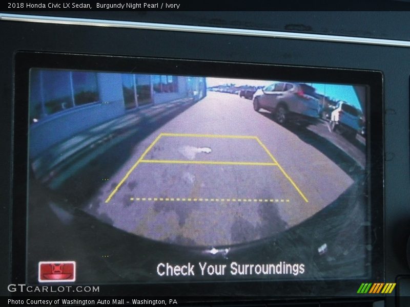 Burgundy Night Pearl / Ivory 2018 Honda Civic LX Sedan