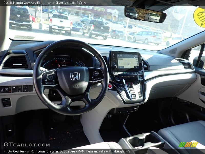 Lunar Silver Metallic / Gray 2018 Honda Odyssey Elite