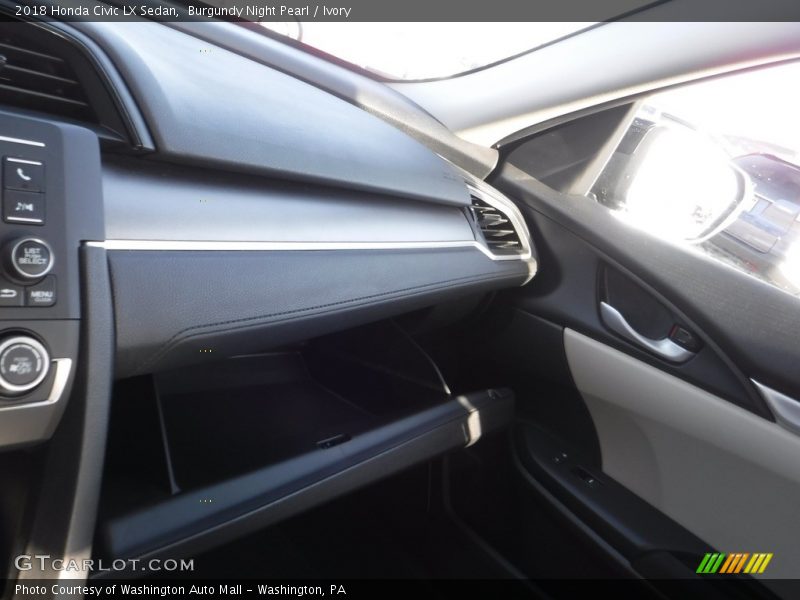 Burgundy Night Pearl / Ivory 2018 Honda Civic LX Sedan