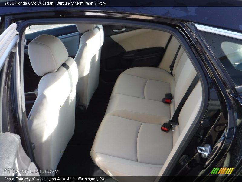 Burgundy Night Pearl / Ivory 2018 Honda Civic LX Sedan