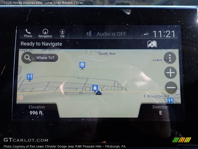 Lunar Silver Metallic / Gray 2018 Honda Odyssey Elite