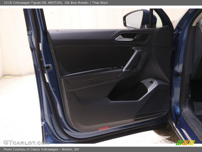 Silk Blue Metallic / Titan Black 2018 Volkswagen Tiguan SEL 4MOTION