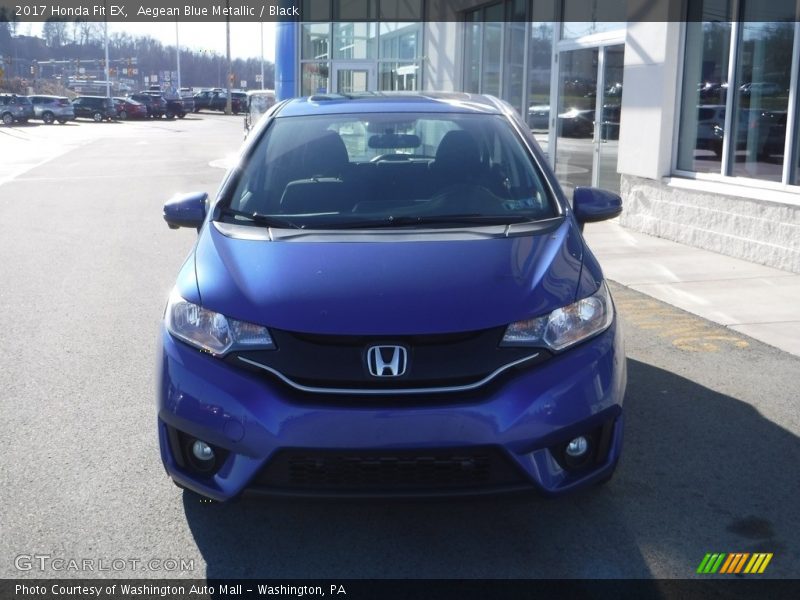 Aegean Blue Metallic / Black 2017 Honda Fit EX