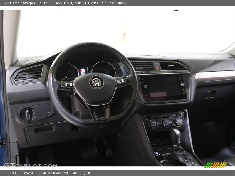 Silk Blue Metallic / Titan Black 2018 Volkswagen Tiguan SEL 4MOTION
